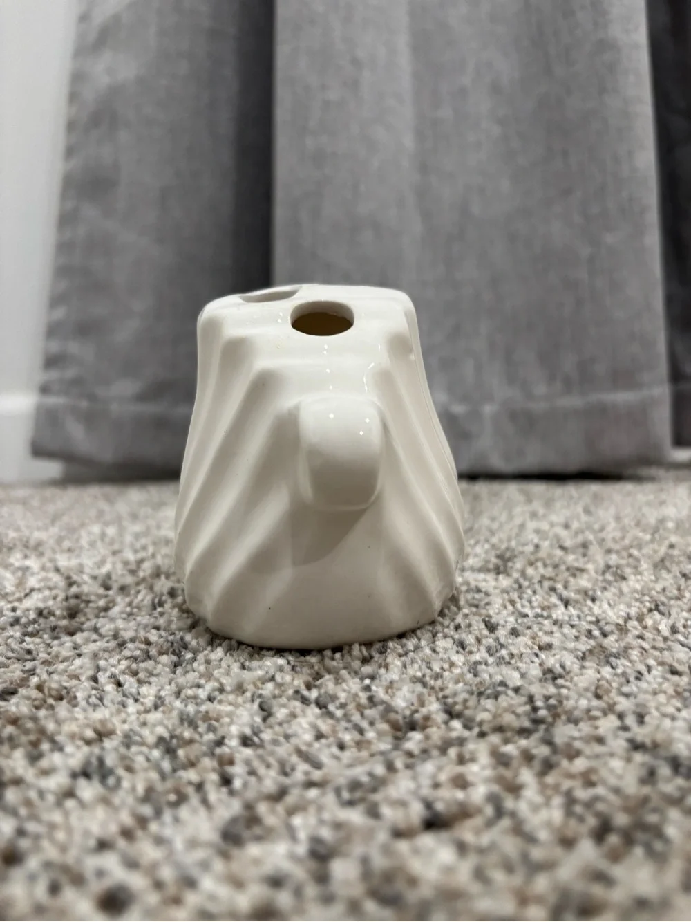 Vintage White Ceramic Swan Toothbrush Holder Bathroom Decor Cottage Core Country